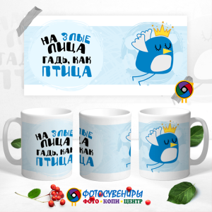 Кружка "На злые лица, гадь как птица"