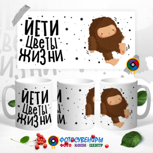 Кружка "Йети цветы жизни"